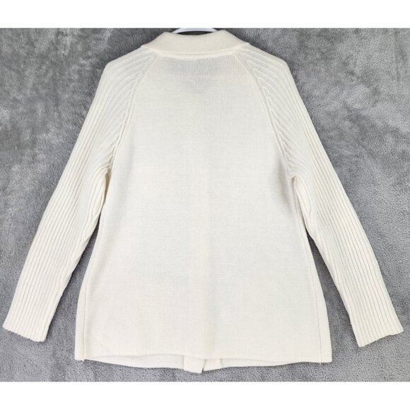 Montgomery Ward Cardigan Womens Size 38 White Knit Button Down Vintage Sweater - Picture 2 of 9